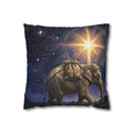 Elephant Starry Night Throw Pillowcase — Spiritual Nativity Accent Cushion