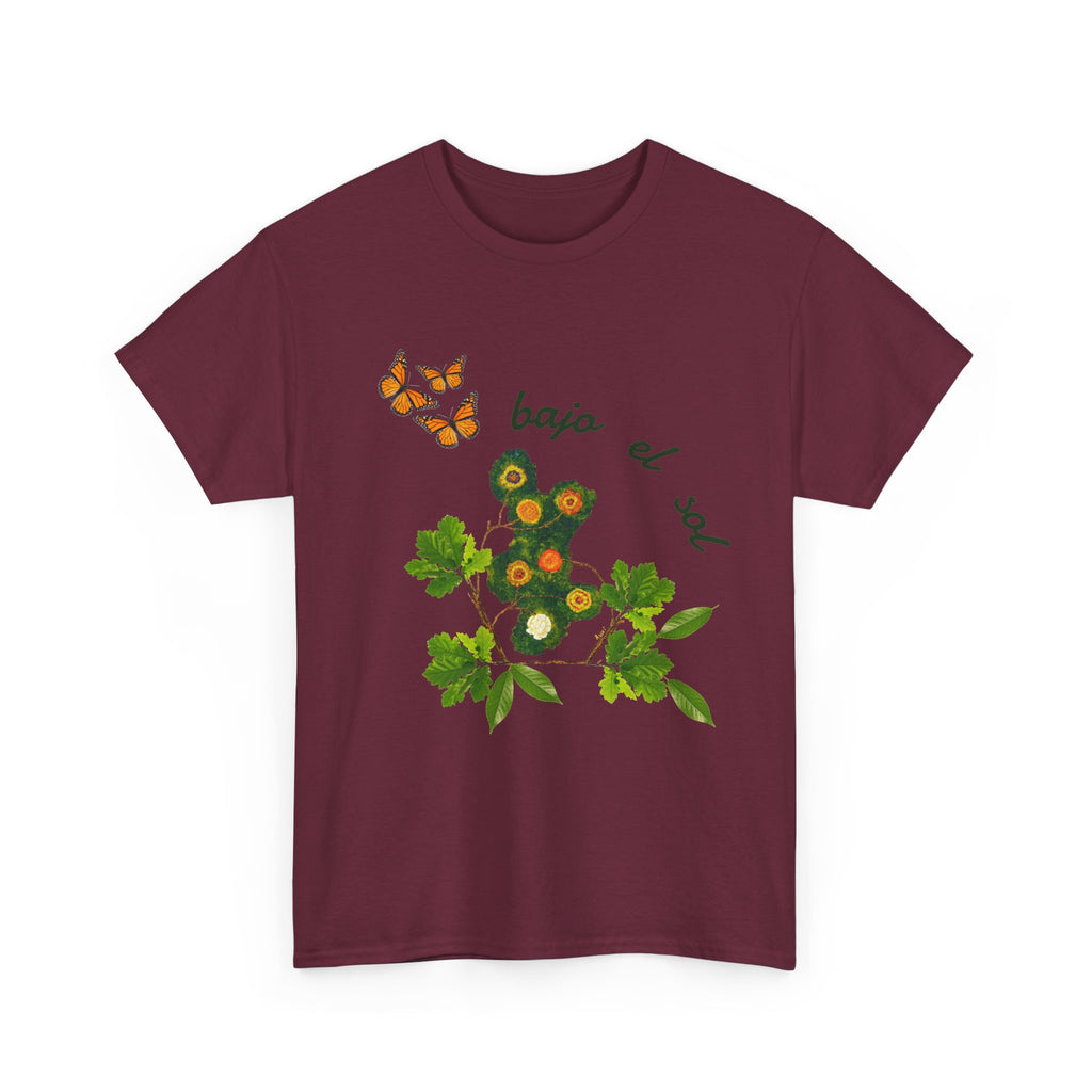 Floral Cactus & Butterflies Tee — "bajo el sol"
