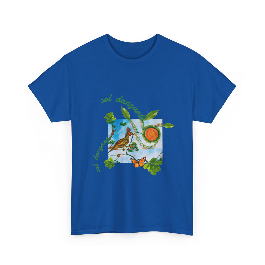 Nature Sunbird Tee — 'sol danzar' Floral Bird Graphic T‑Shirt
