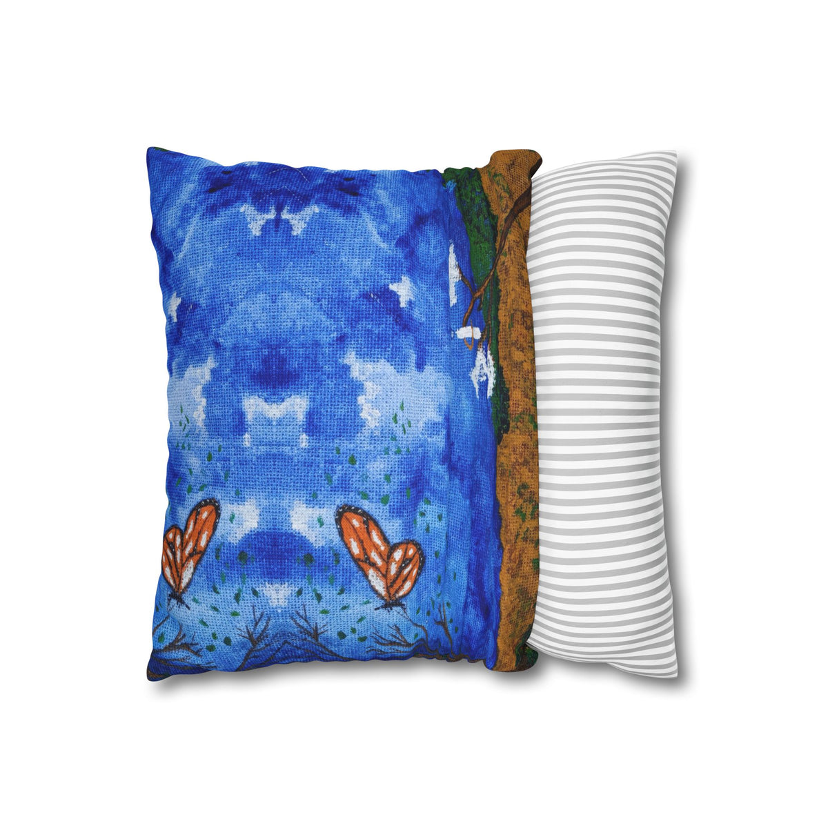 Solo Funda, no incluye relleno. Solid Royal Blue Square Pillowcase — Polyester Decorative Throw Pillow Cover