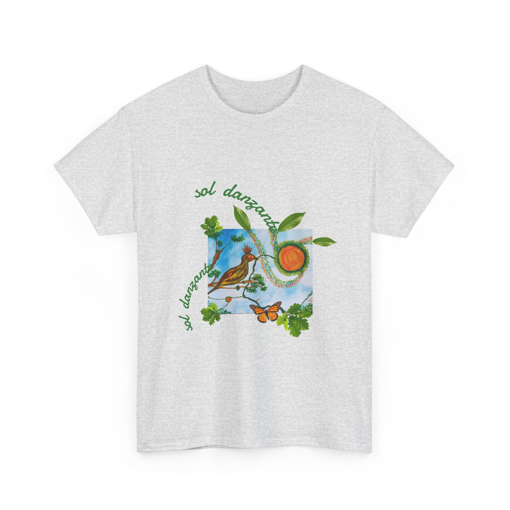 Nature Sunbird Tee — 'sol danzar' Floral Bird Graphic T‑Shirt
