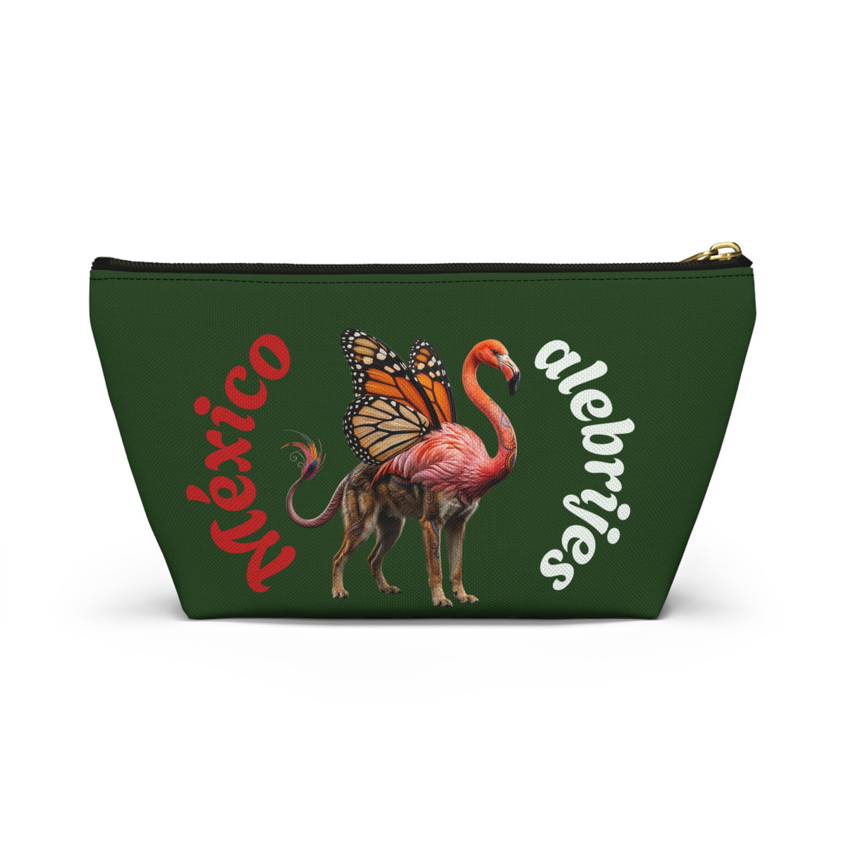 Mexico alebrije  Flamingo Butterfly Accessory Pouch