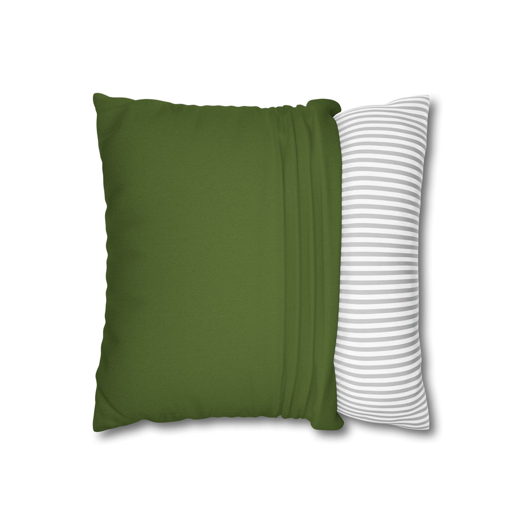 Solo Funda, no incluye relleno. Solid Olive Green Square Pillowcase — Spun Polyester Decorative Throw Pillow Cover