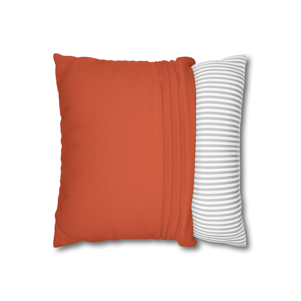 Solo Funda, no incluye relleno.  Orange Decorative Pillowcase — Solid Spun Polyester Square Cushion Cover