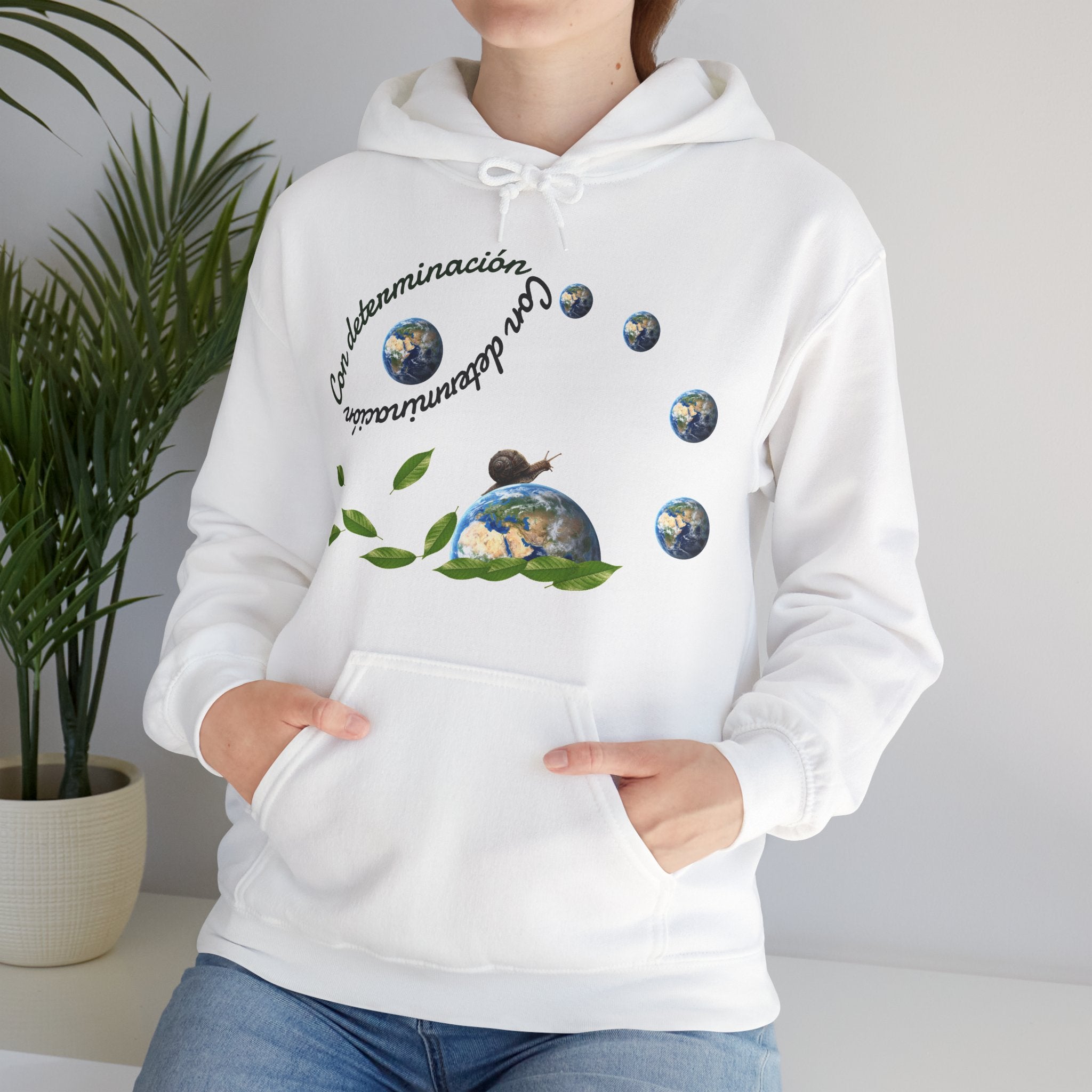 Minimal Snail Hoodie — Cute Tiny Snail Graphic Sweatshirt