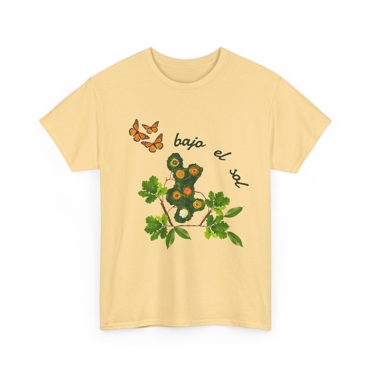 Floral Cactus & Butterflies Tee — "bajo el sol"