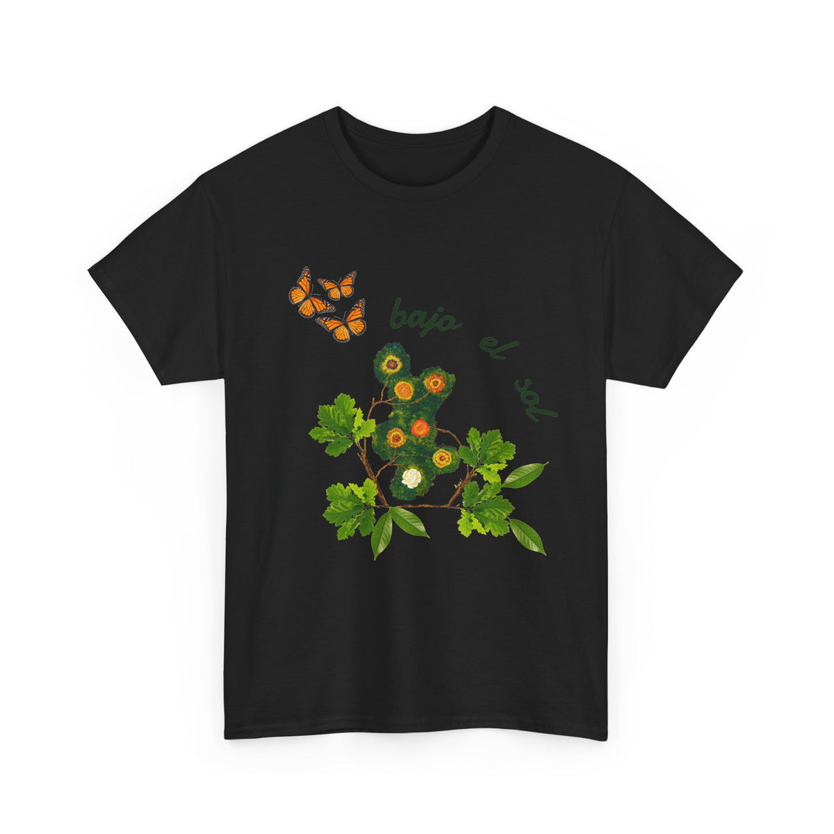 Floral Cactus & Butterflies Tee — "bajo el sol"