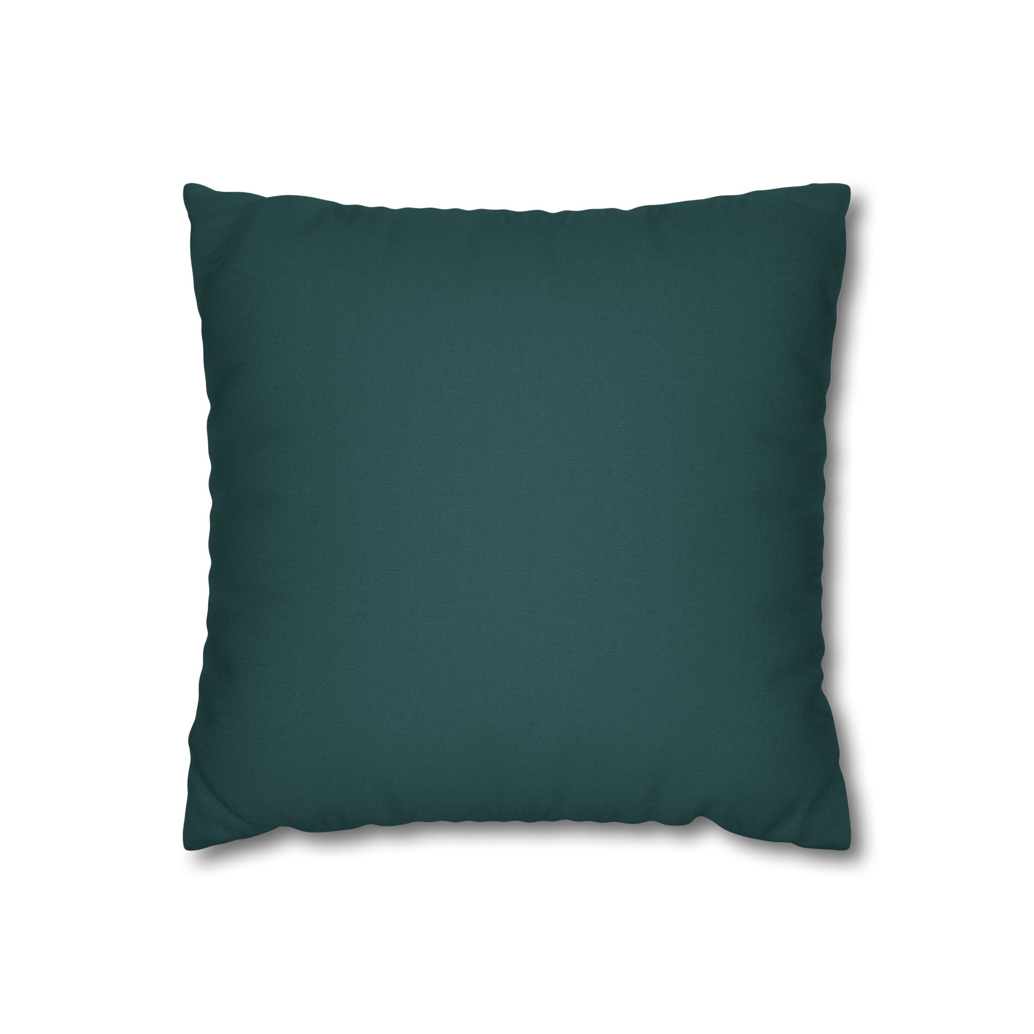 Solo Funda, no incluye relleno.  Solid Teal Decorative Pillowcase — Spun Polyester Square Pillow Cover