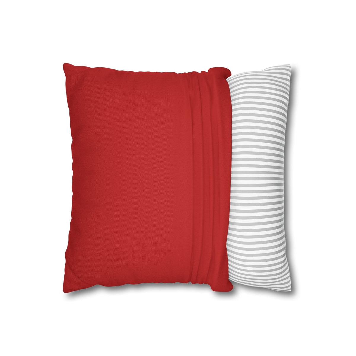Solid Red Decorative Pillowcase - Spun Polyester Square Throw Pillow Cover