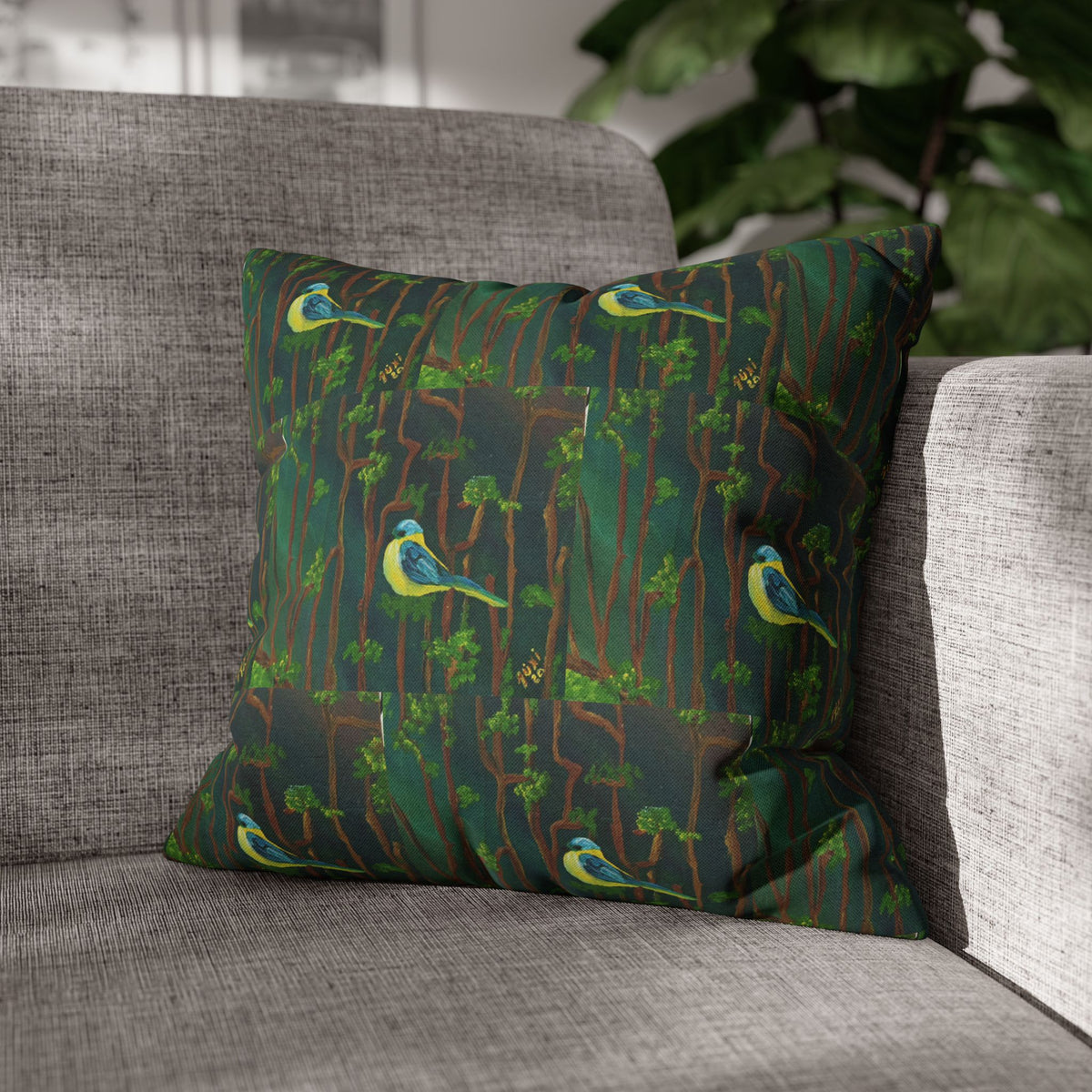 Solo Funda, no incluye relleno. Solid Olive Green Square Pillowcase — Spun Polyester Decorative Throw Pillow Cover