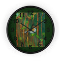 Forest Bird Wall Clock — Nature-Inspired Pine Tree Timepiece with Blue Jay Artwork