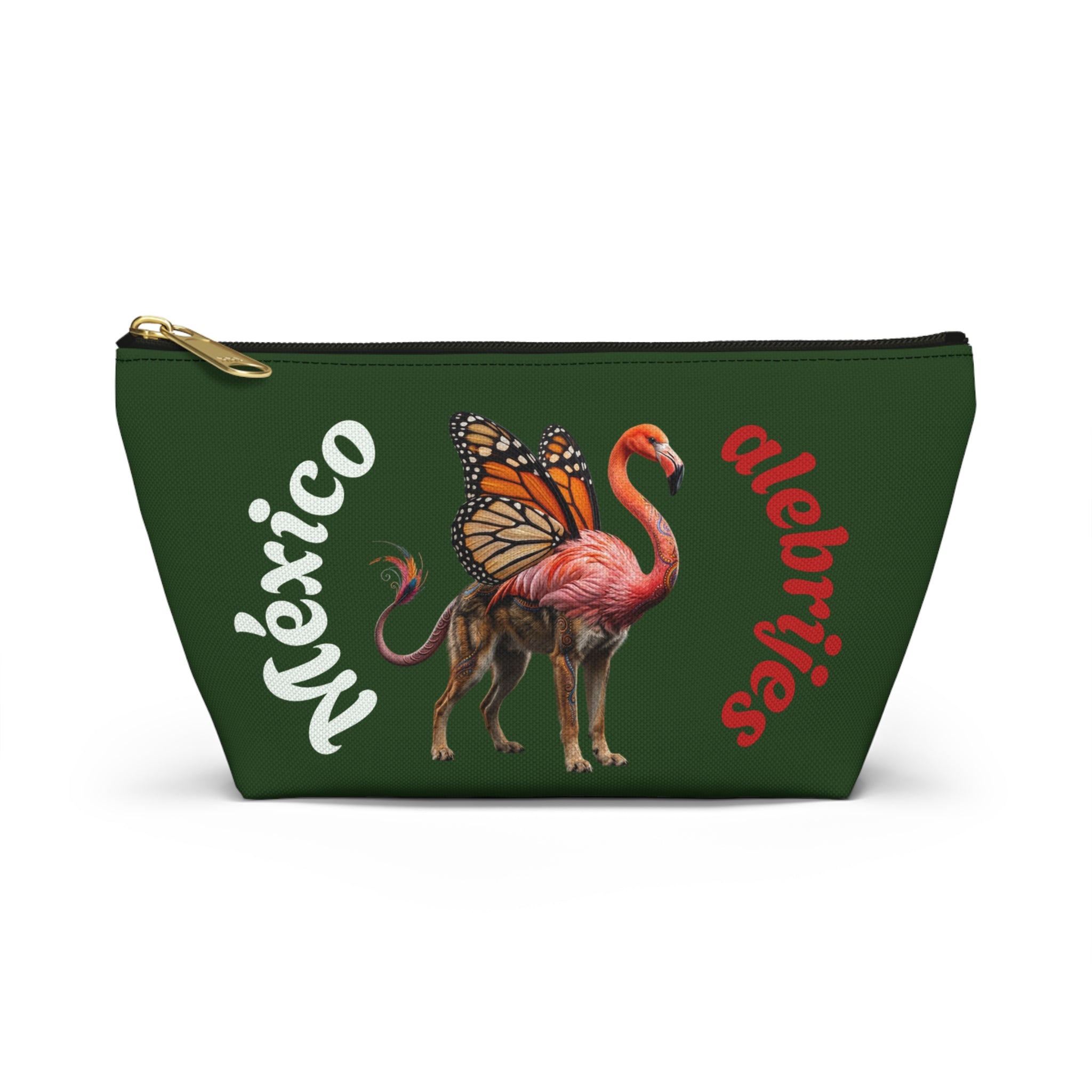 Mexico alebrije  Flamingo Butterfly Accessory Pouch
