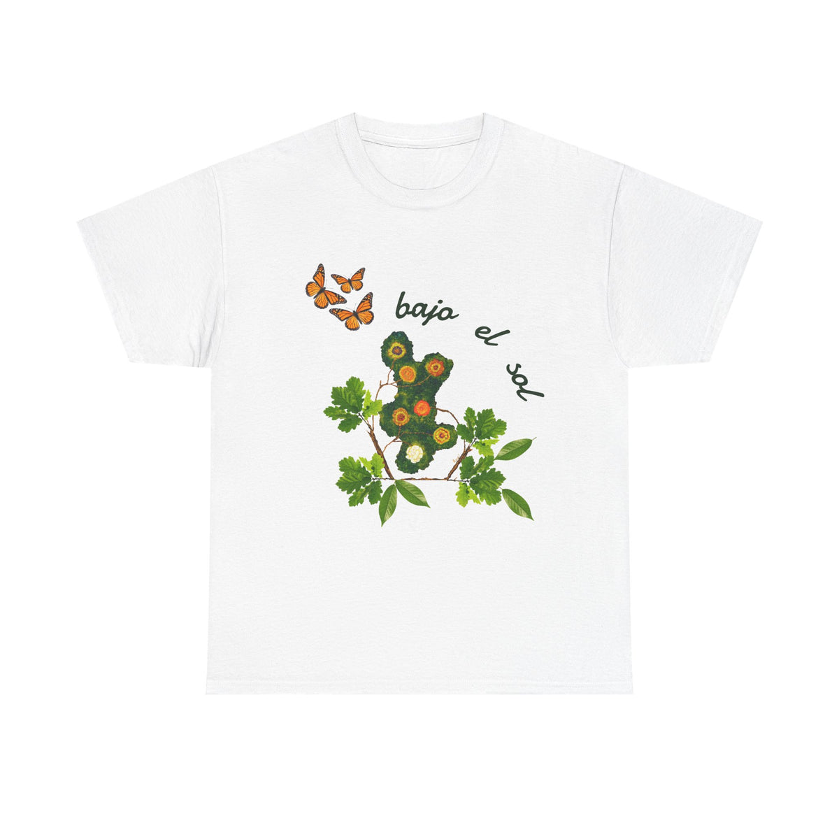 Floral Cactus & Butterflies Tee — "bajo el sol"