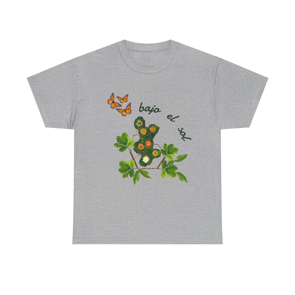 Floral Cactus & Butterflies Tee — "bajo el sol"