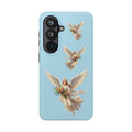Angel Print Tough Phone Case — Vintage Cherub Guardian on Sky Blue