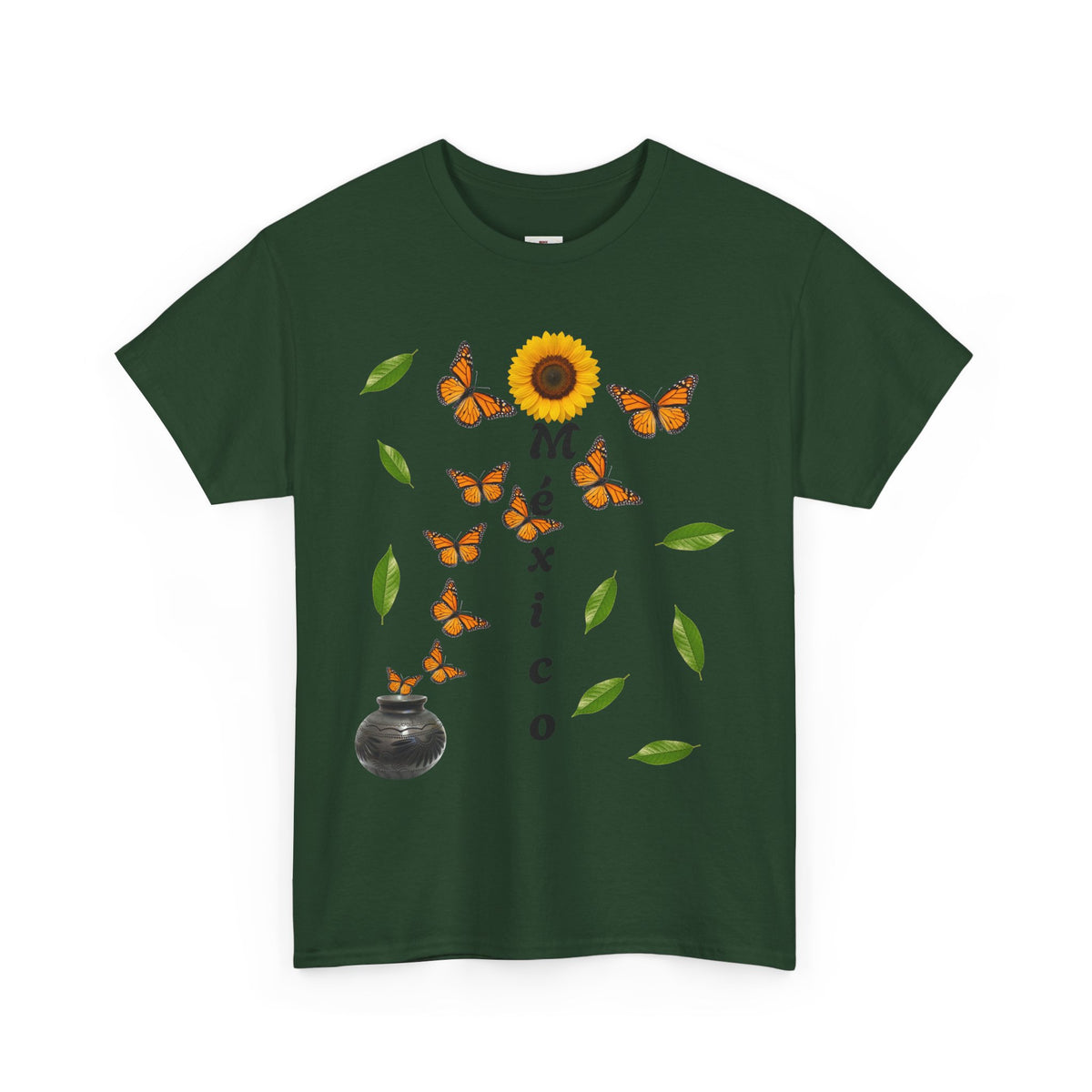 Mexico Monarch Butterfly Sunflower T‑Shirt