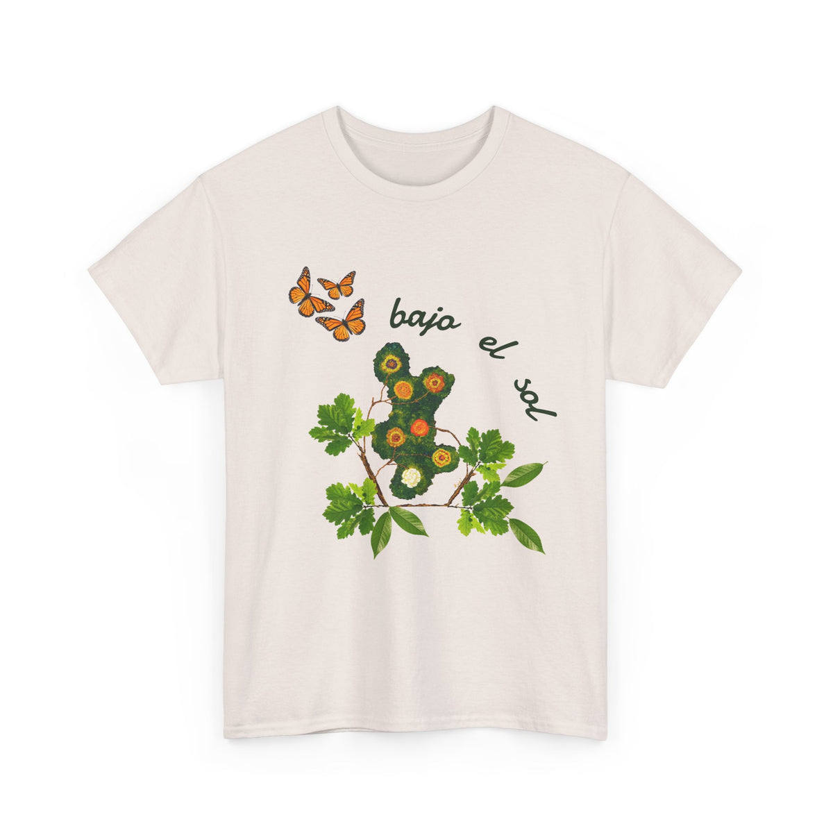 Floral Cactus & Butterflies Tee — "bajo el sol"