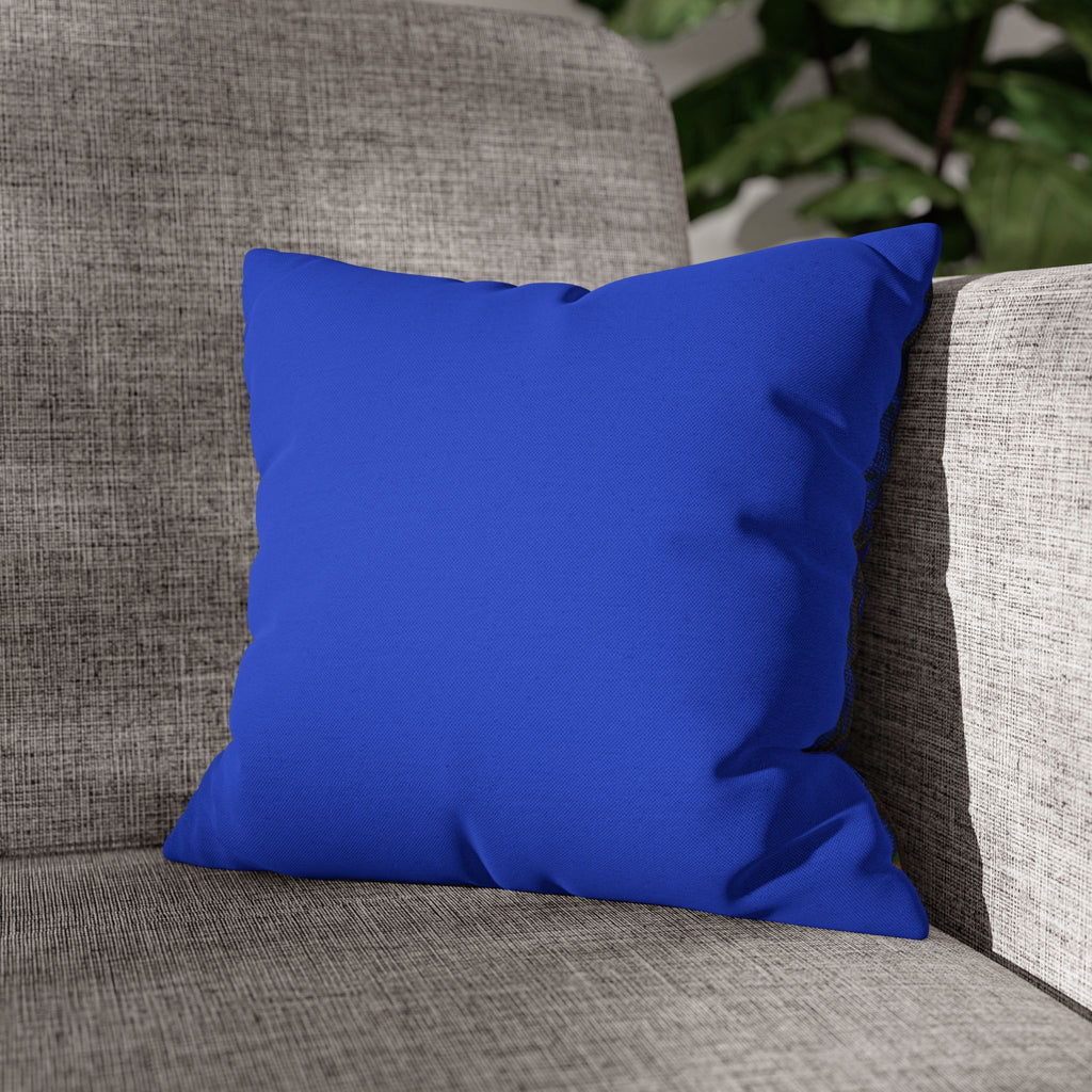 Solo Funda, no incluye relleno. Solid Royal Blue Square Pillowcase — Polyester Decorative Throw Pillow Cover