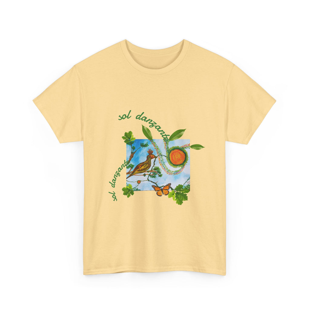Nature Sunbird Tee — 'sol danzar' Floral Bird Graphic T‑Shirt
