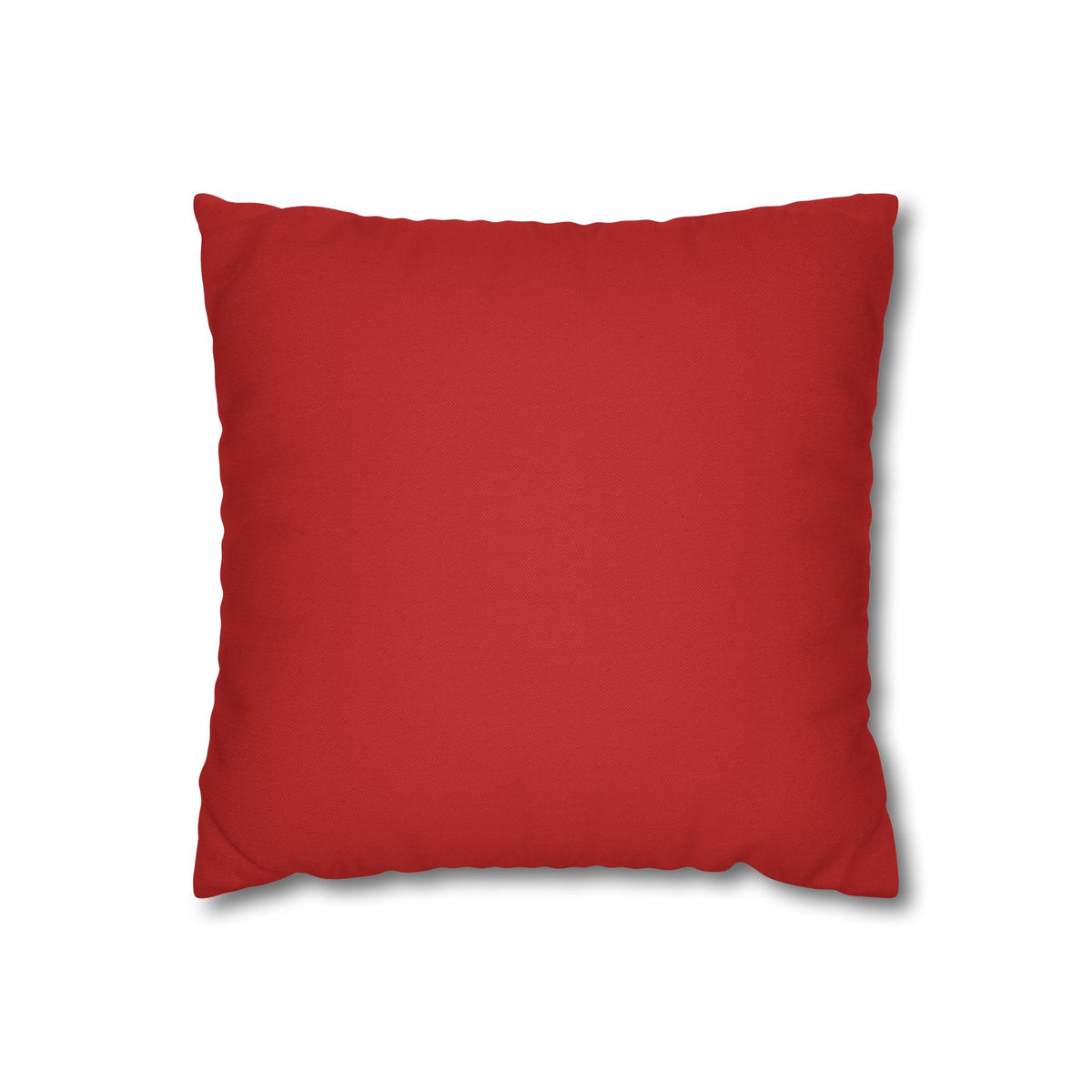 Solid Red Decorative Pillowcase - Spun Polyester Square Throw Pillow Cover
