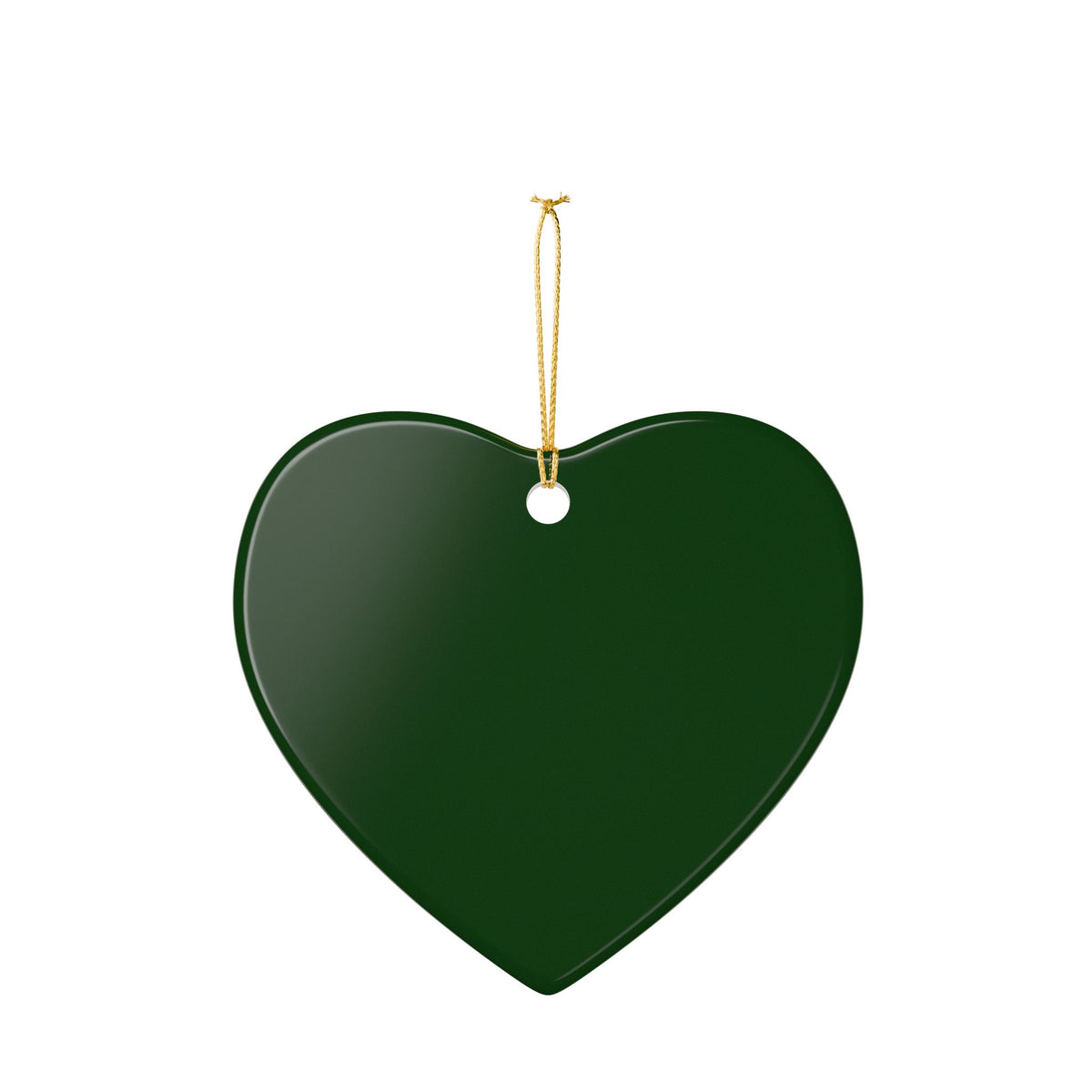 Golden Angel Heart Ceramic Ornament — Memorial & Religious Decoration