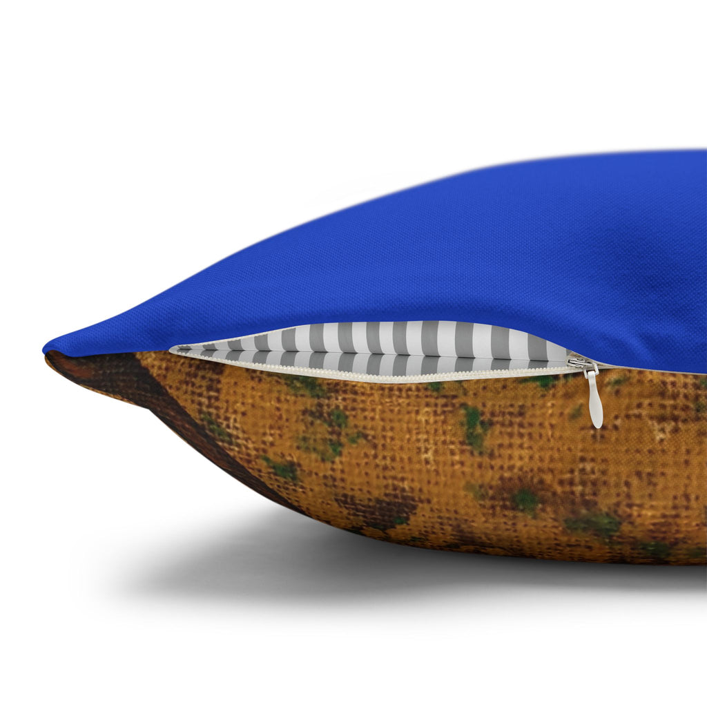 Solo Funda, no incluye relleno. Solid Royal Blue Square Pillowcase — Polyester Decorative Throw Pillow Cover