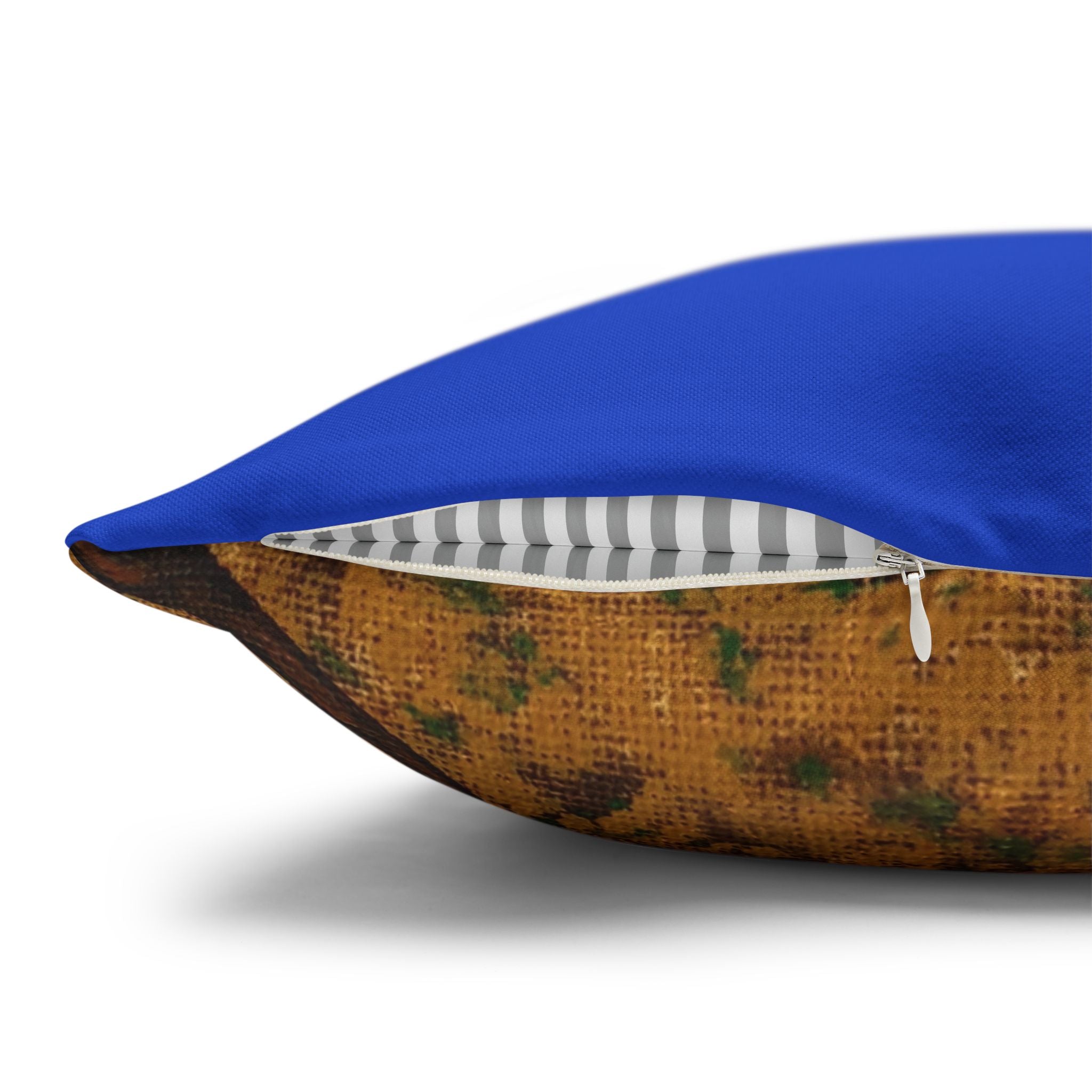 Solo Funda, no incluye relleno. Solid Royal Blue Square Pillowcase — Polyester Decorative Throw Pillow Cover