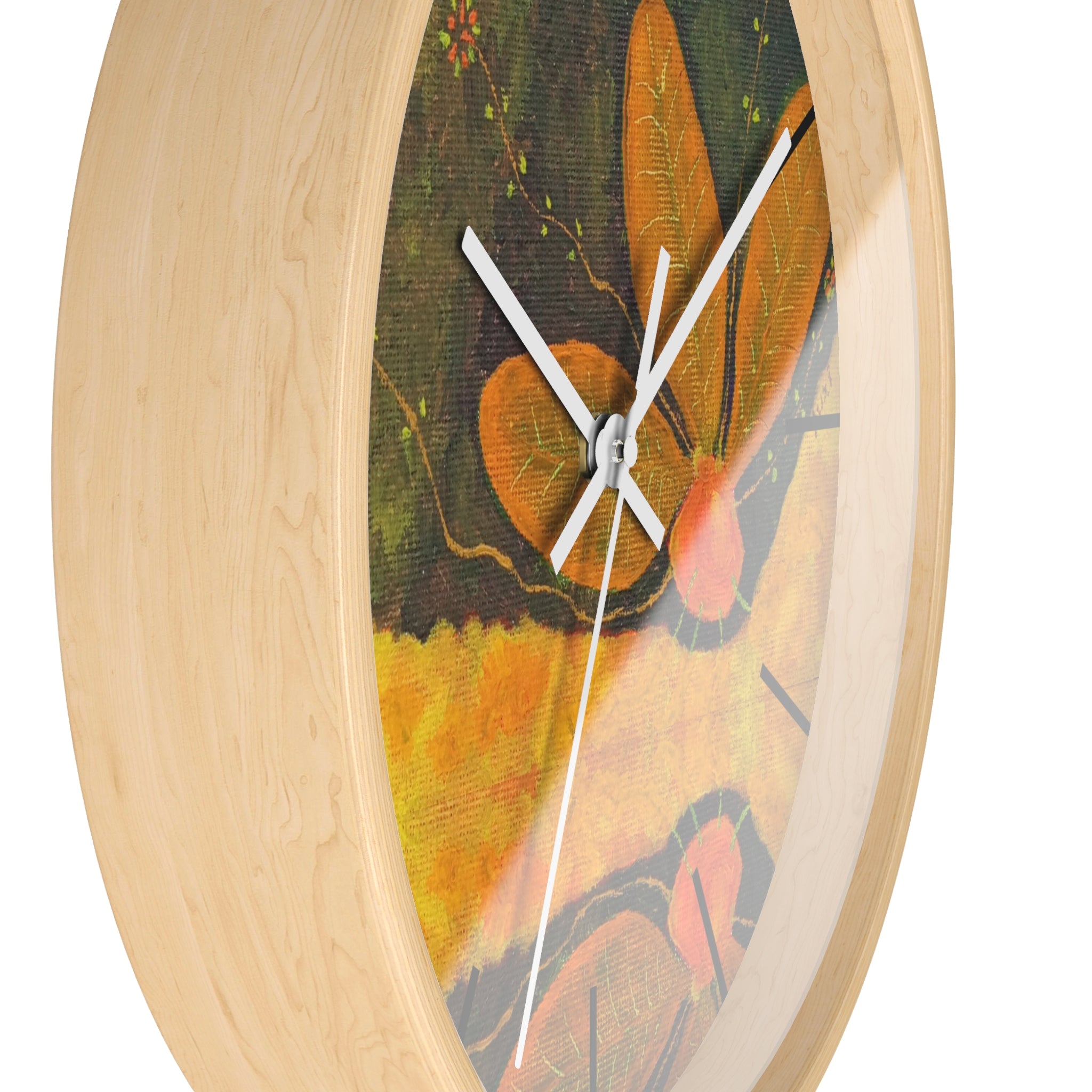 Forest Moon Wall Clock — Hand-Painted Woodland Scene Clock for Nature Lovers