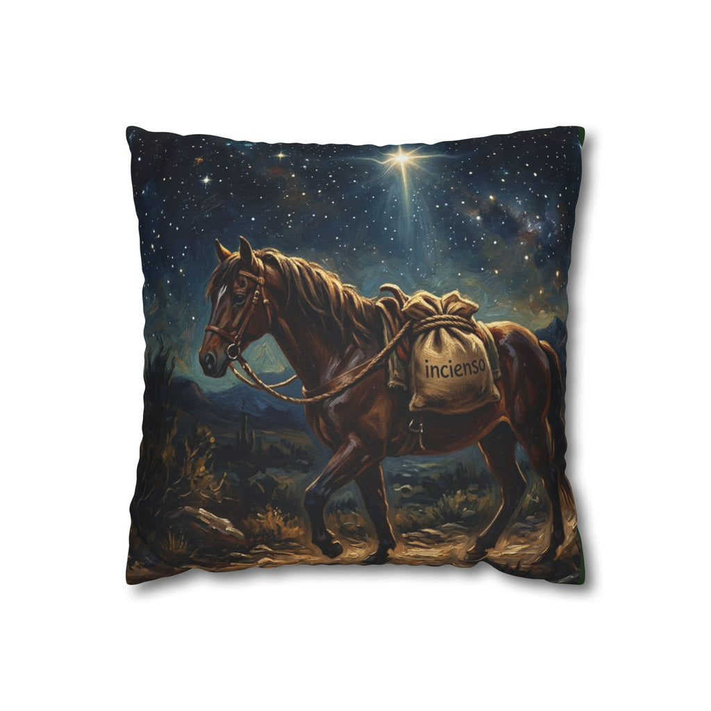 Starry Night Horse Decorative Pillow - Rustic Western Farmhouse Throw Cushion