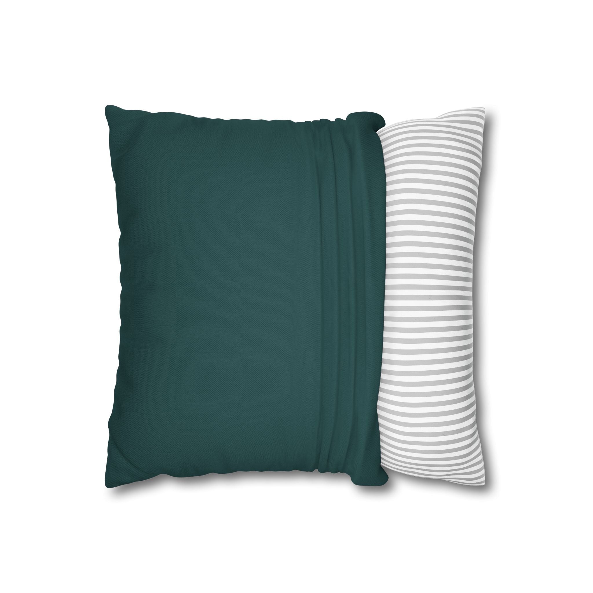 Solo Funda, no incluye relleno. Solid Teal Square Pillowcase — Spun Polyester Decorative Throw Pillow Cover