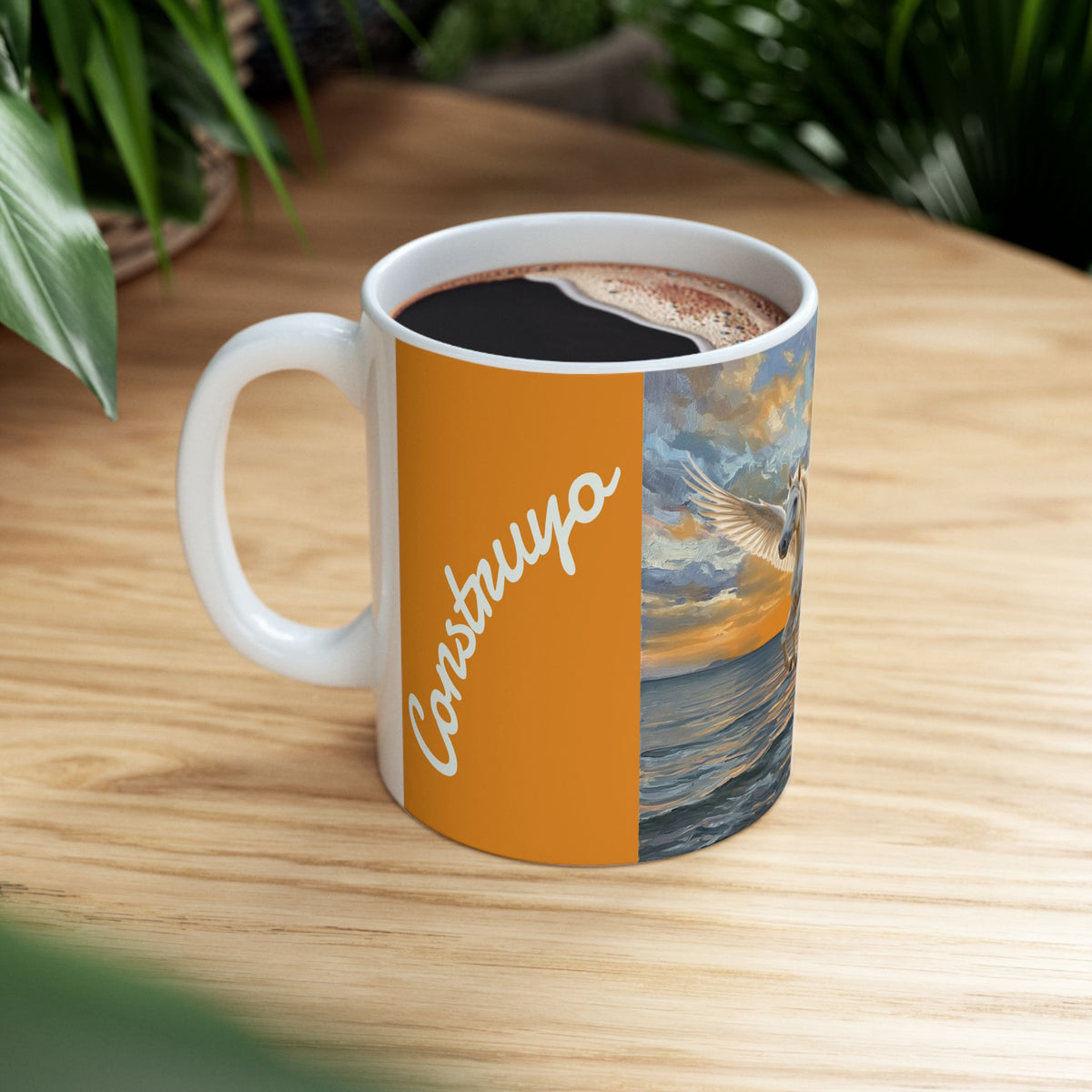 Pegasus Sunset Ceramic Mug — Winged Horse Coffee Cup (11oz, 15oz)