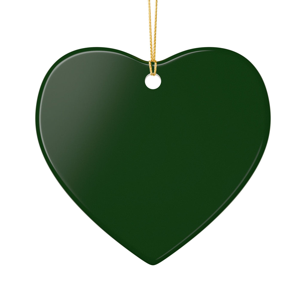 Golden Angel Heart Ceramic Ornament — Memorial & Religious Decoration