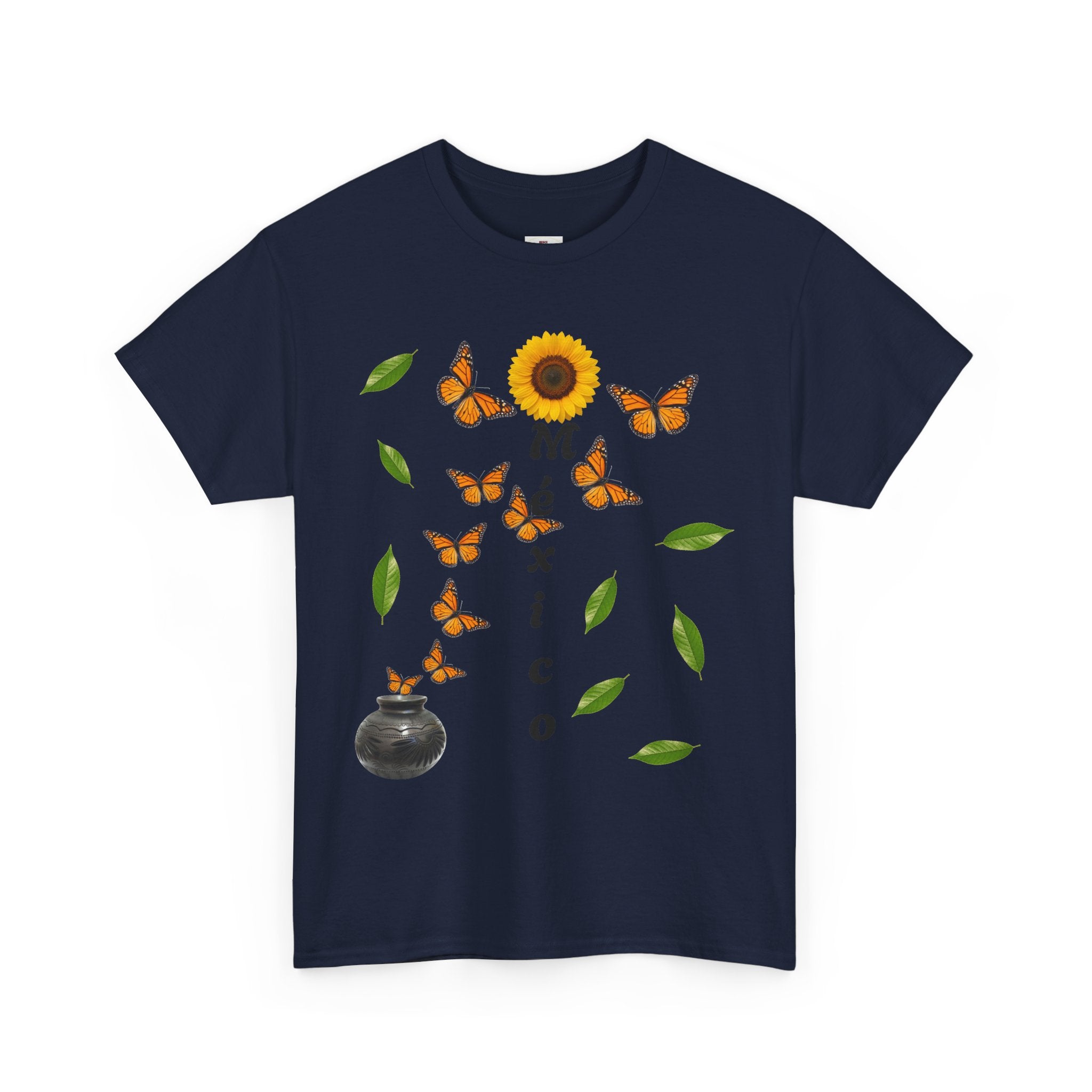 Mexico Monarch Butterfly Sunflower T‑Shirt