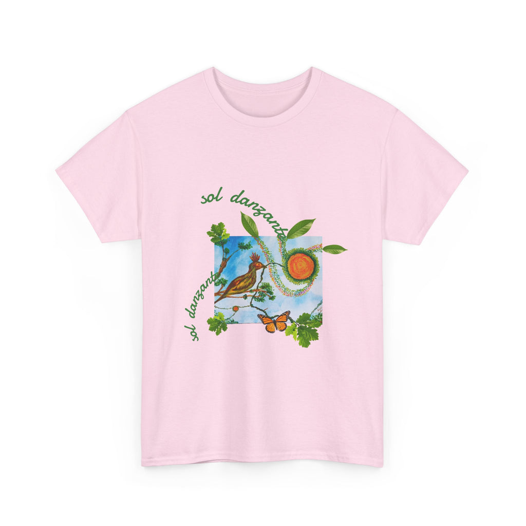 Nature Sunbird Tee — 'sol danzar' Floral Bird Graphic T‑Shirt