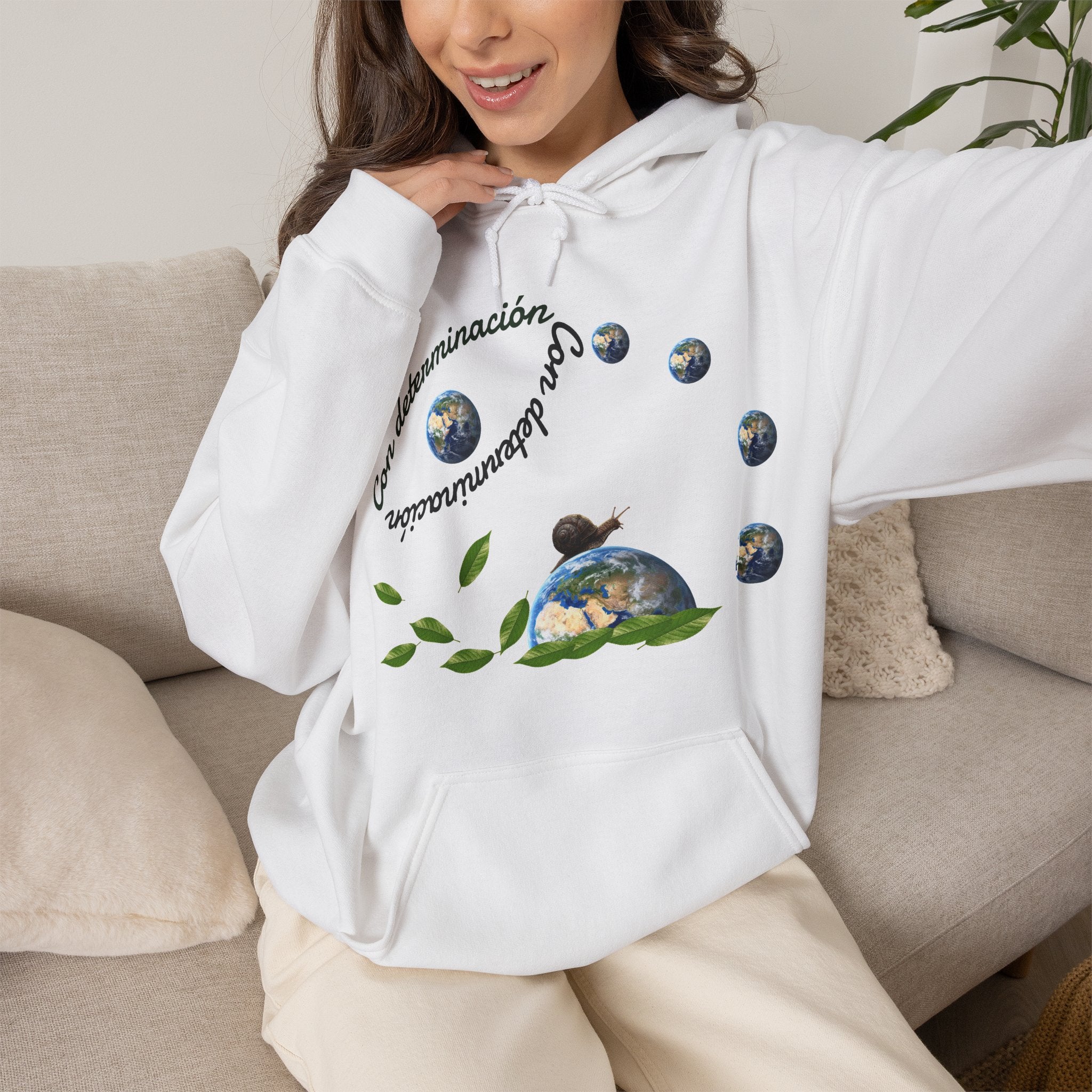 Minimal Snail Hoodie — Cute Tiny Snail Graphic Sweatshirt
