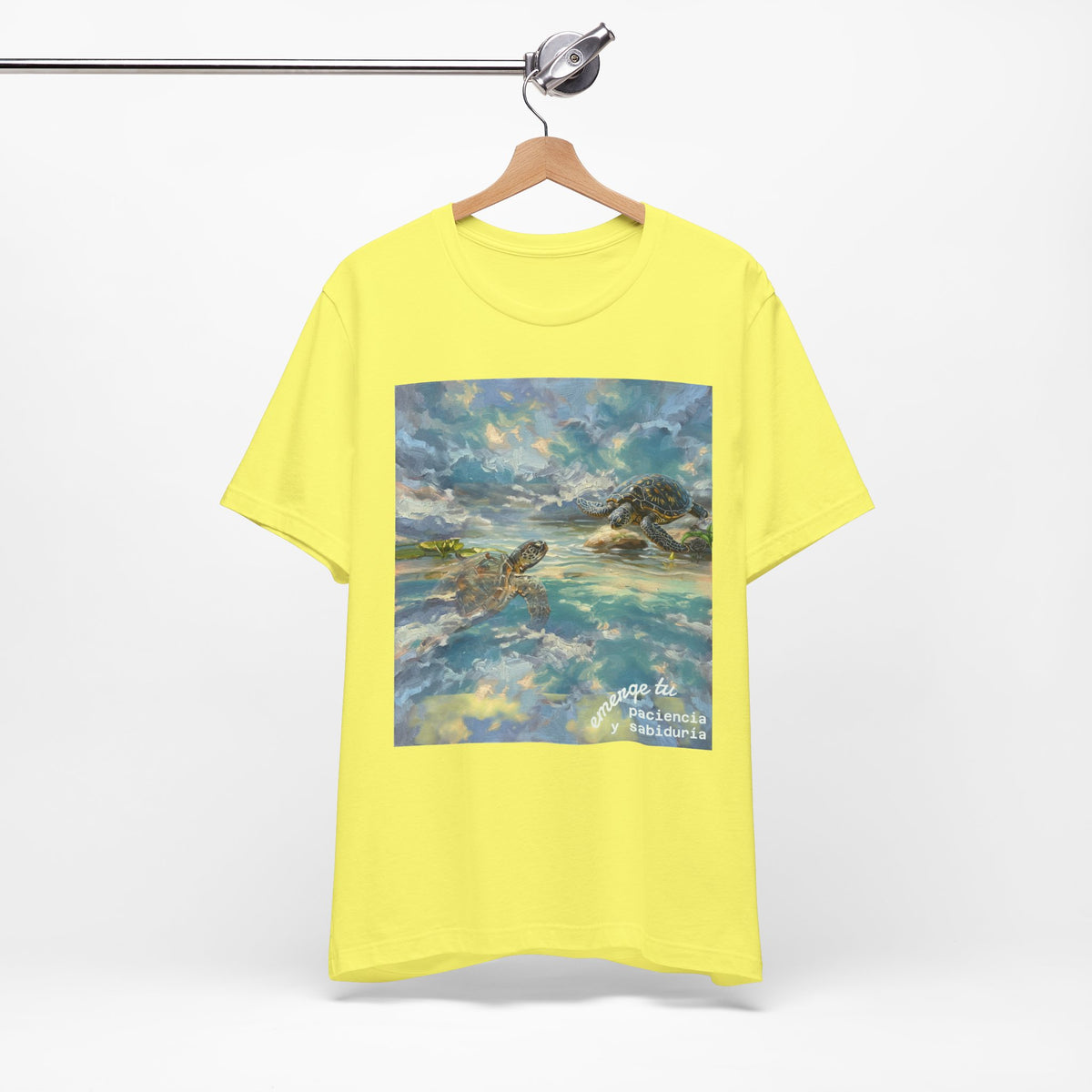 Sea Turtle Beach Art T-Shirt – Coastal Ocean Wave Graphic Tee