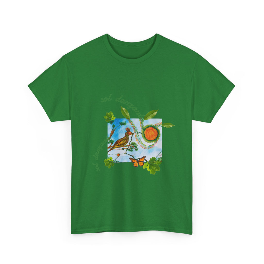 Nature Sunbird Tee — 'sol danzar' Floral Bird Graphic T‑Shirt