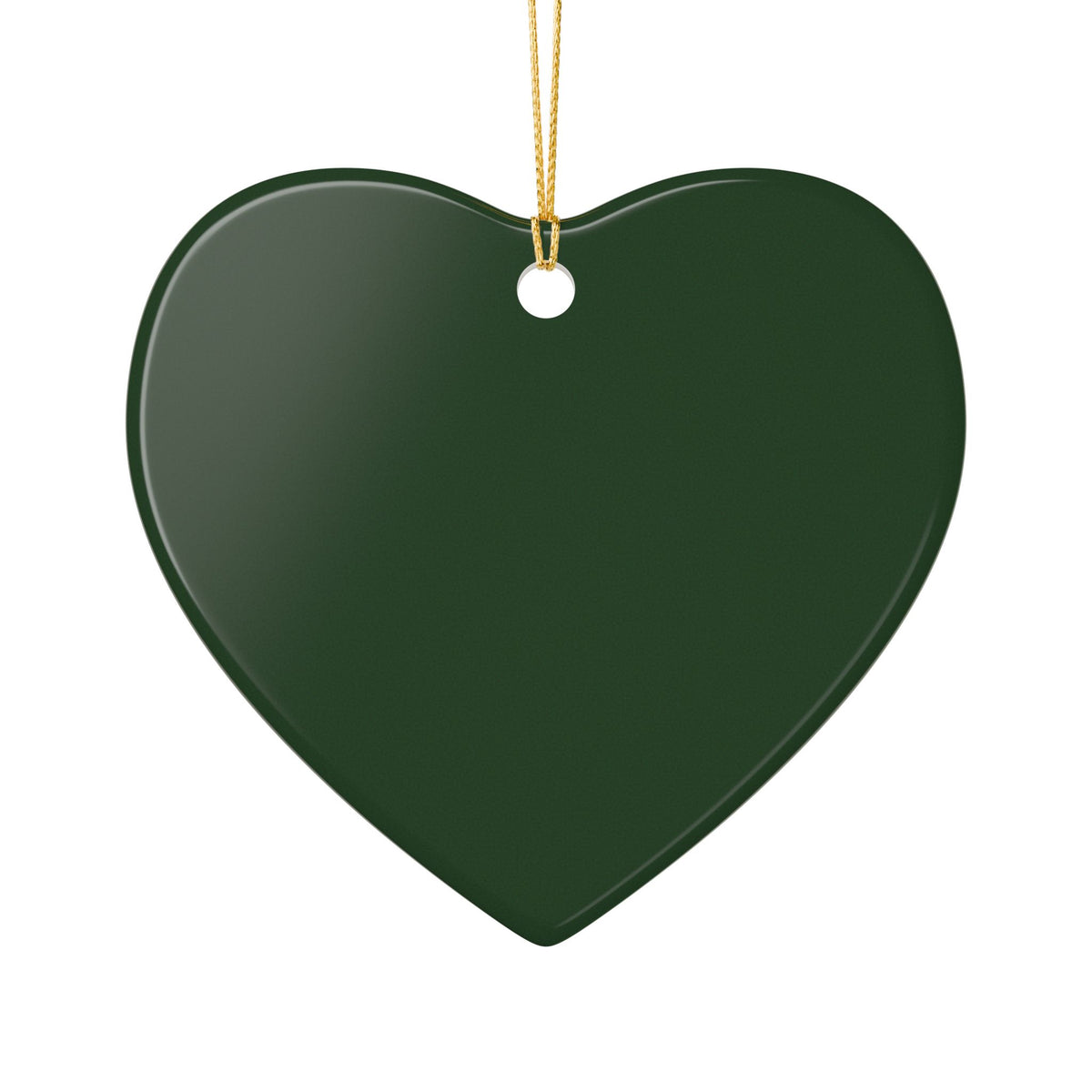 Starburst Ceramic Heart Ornament — Gold Star Christmas Decoration