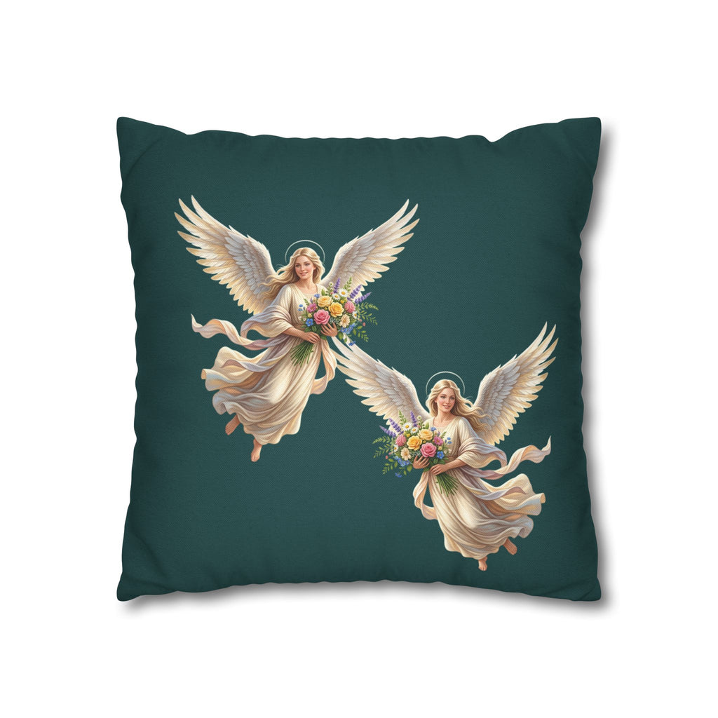 Solo Funda, no incluye relleno. Solid Teal Decorative Pillowcase — Polyester Square Throw Pillow Cover