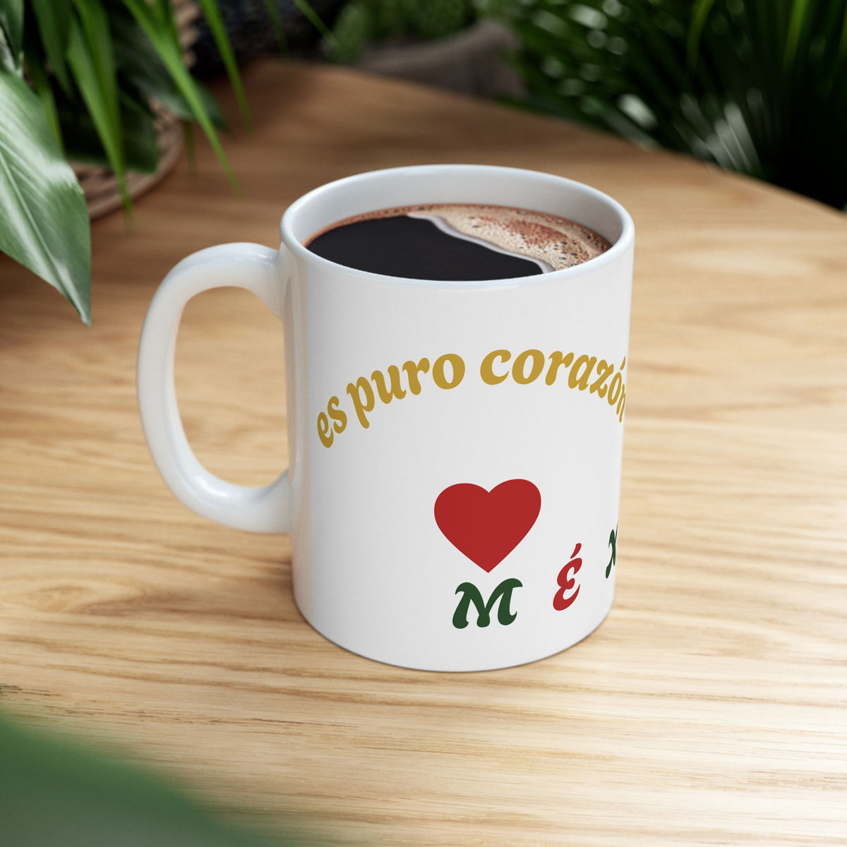 Mexico Corazón Ceramic Mug — Hummingbird & Floral Love Coffee Cup (11oz/15oz)