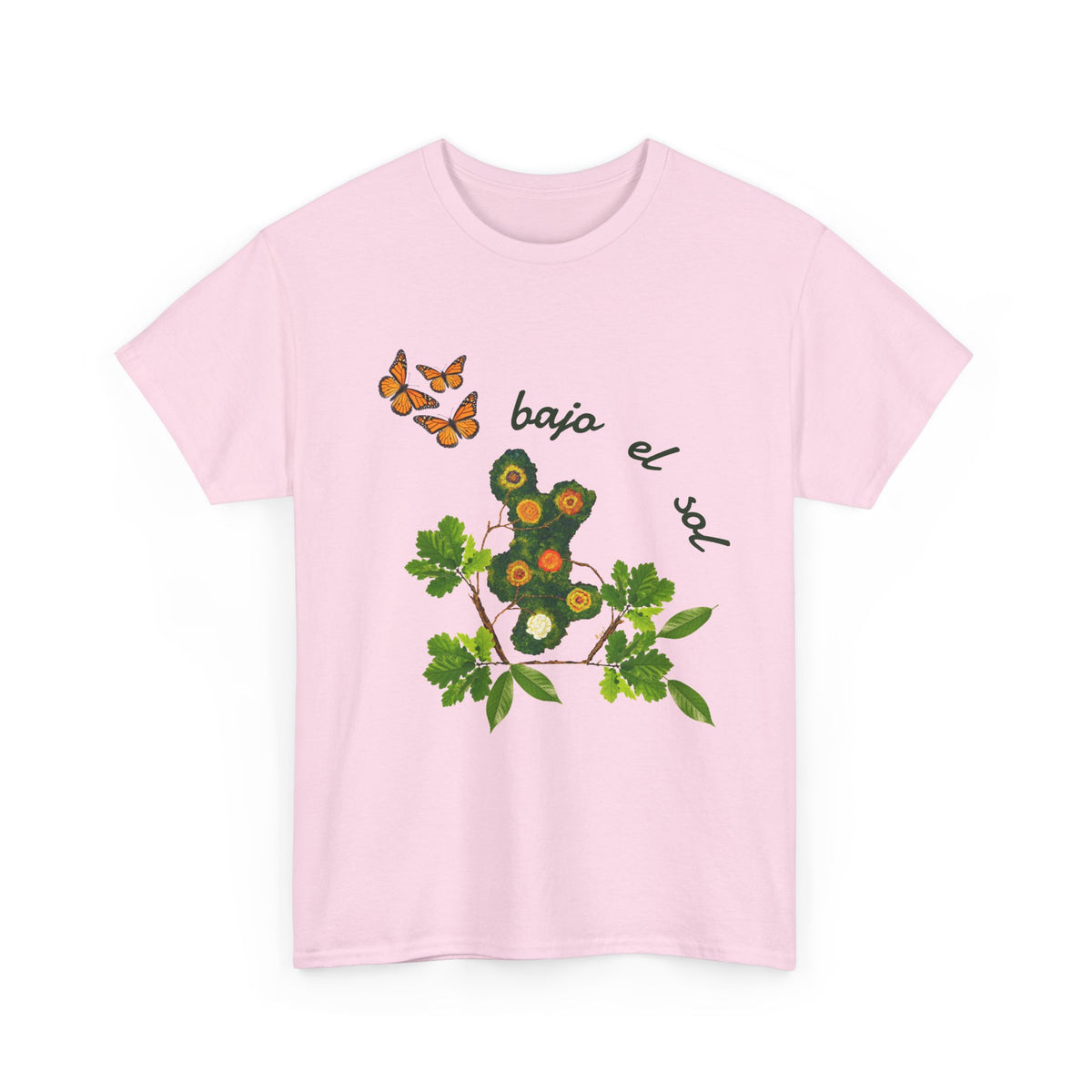 Floral Cactus & Butterflies Tee — "bajo el sol"
