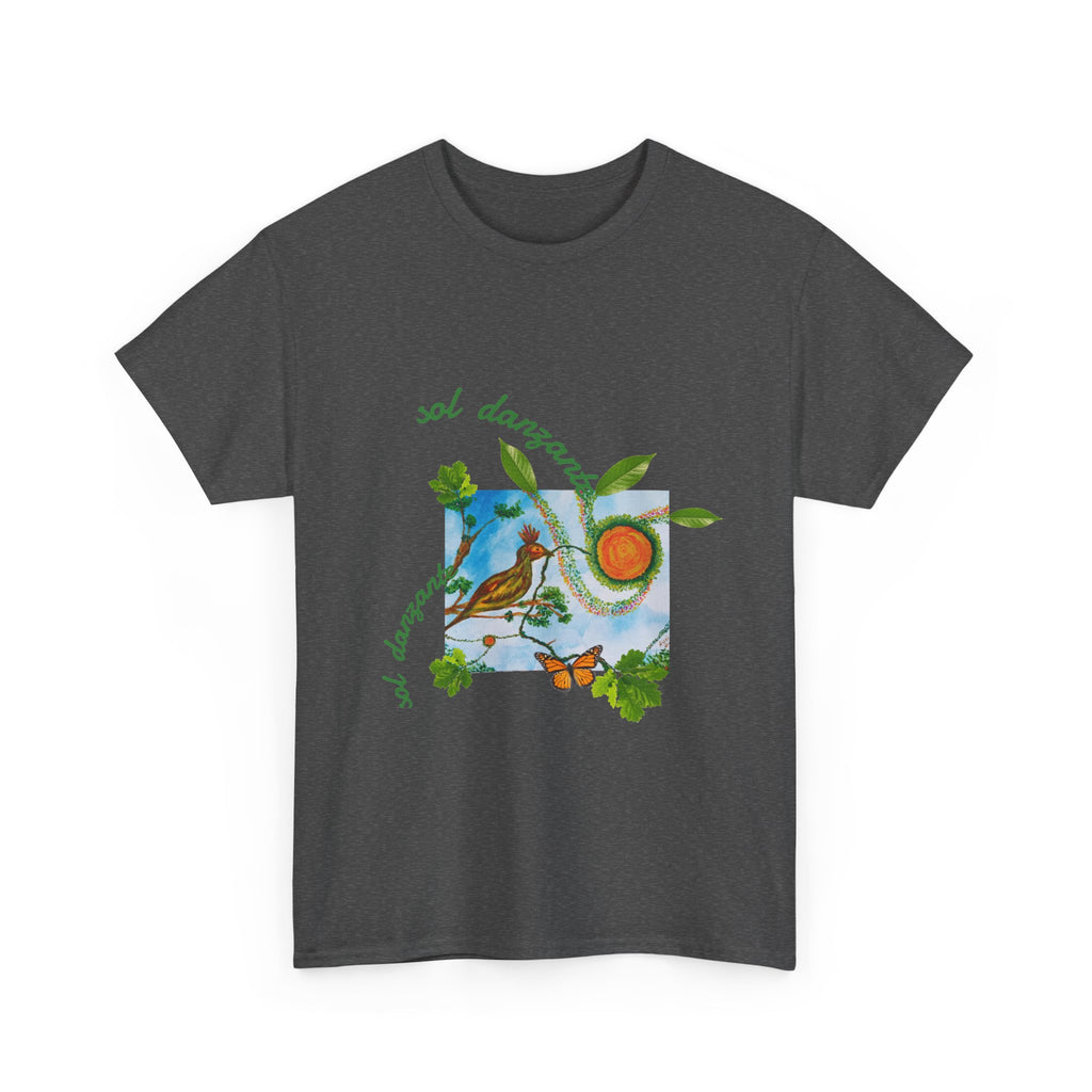 Nature Sunbird Tee — 'sol danzar' Floral Bird Graphic T‑Shirt