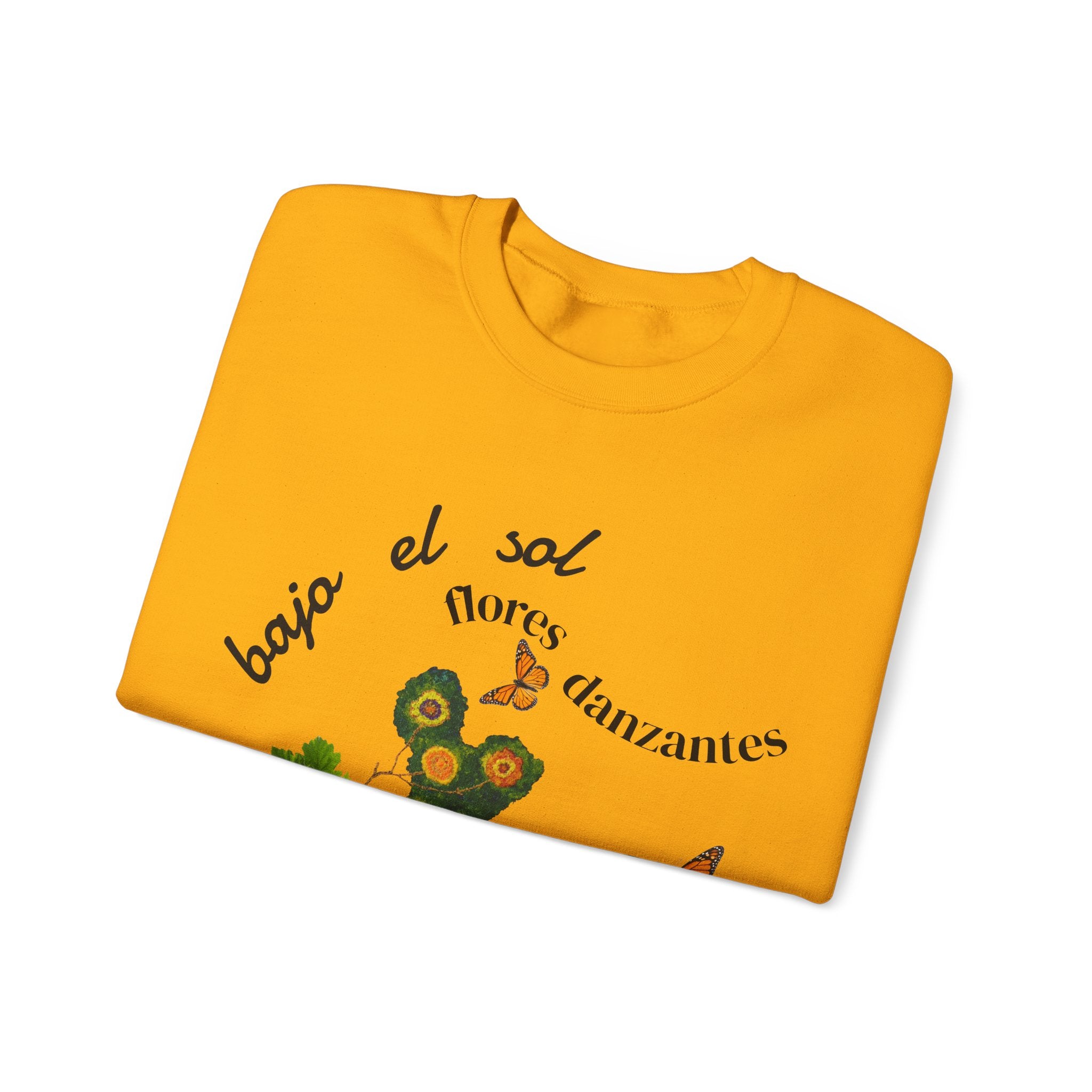 Floral Butterflies Crewneck Sweatshirt — "bajo el sol flores danzantes"