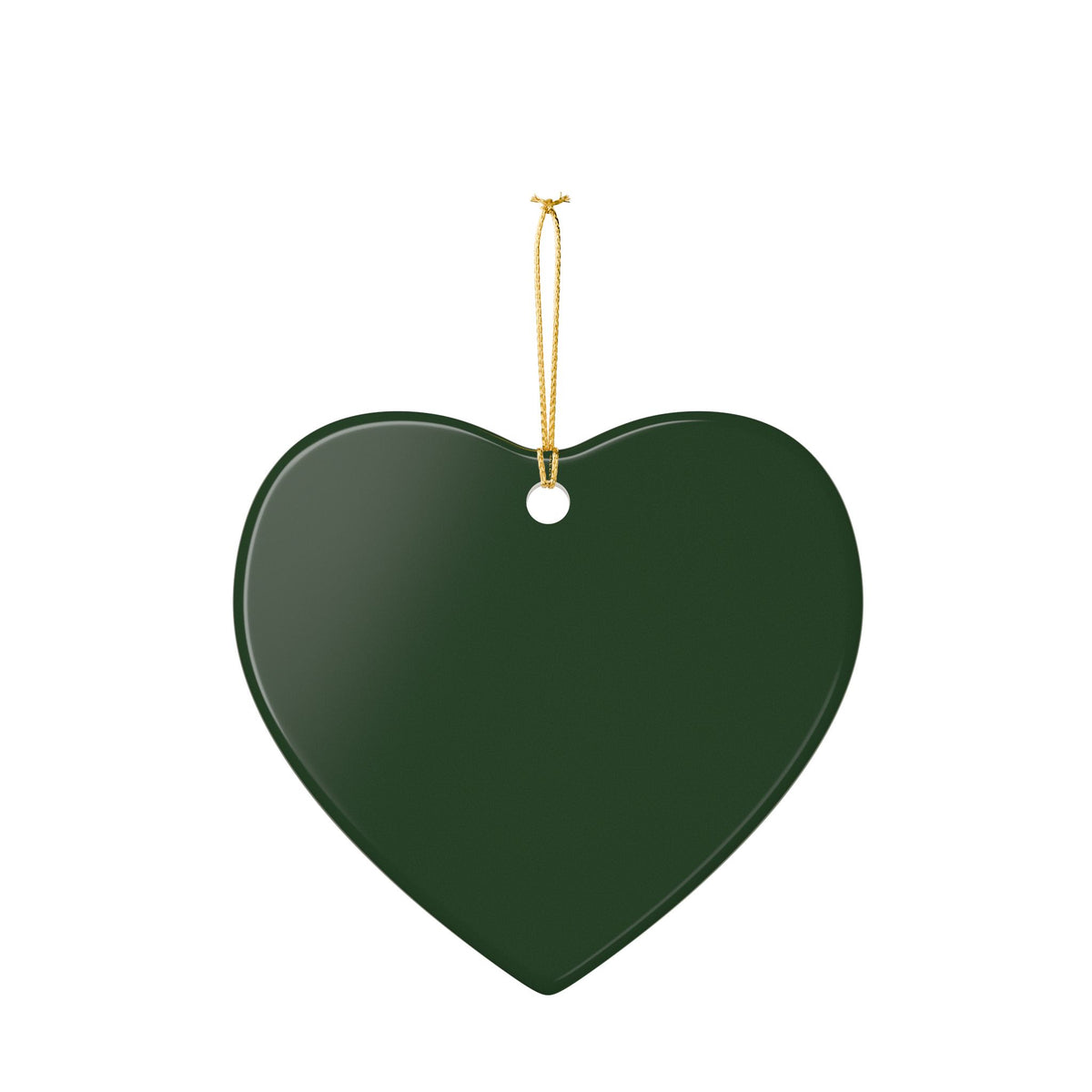 Starburst Ceramic Heart Ornament — Gold Star Christmas Decoration