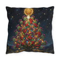 Southwestern Cactus Christmas Outdoor Pillow — Festive Desert Holiday Decor