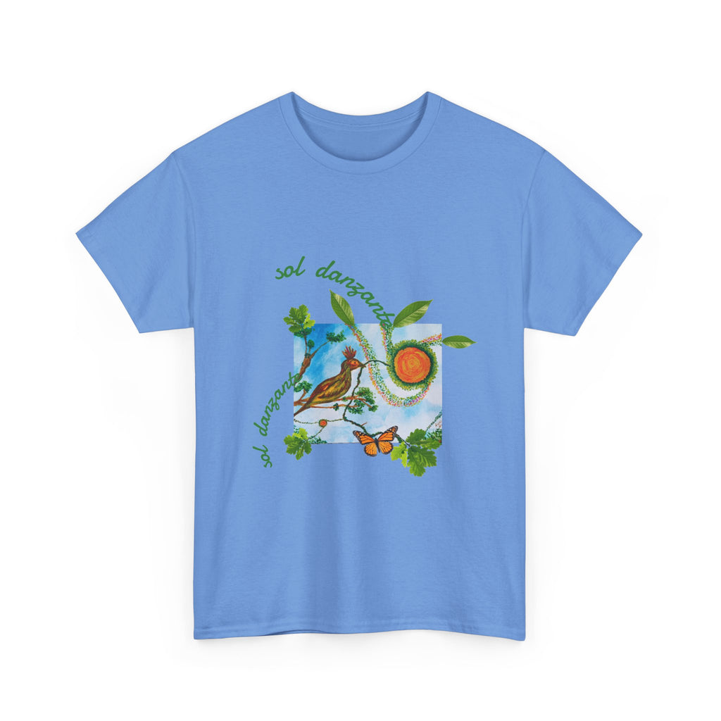Nature Sunbird Tee — 'sol danzar' Floral Bird Graphic T‑Shirt