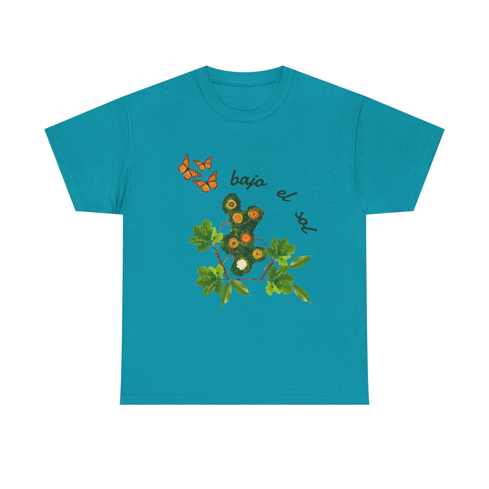 Floral Cactus & Butterflies Tee — "bajo el sol"
