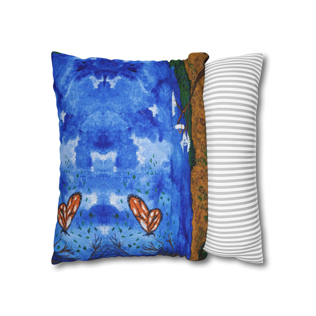 Solo Funda, no incluye relleno. Solid Royal Blue Square Pillowcase — Polyester Decorative Throw Pillow Cover