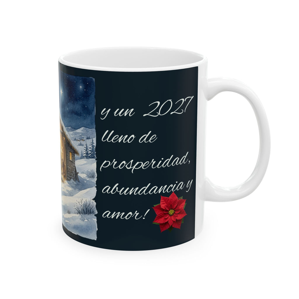 Nativity Scene Christmas Mug — Holy Night Ceramic Coffee Cup (11oz/15oz)
