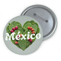 Mexico Cactus Heart Pin Button – Prickly Pear Love Badge